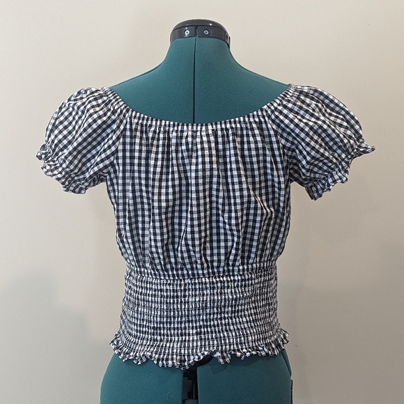 Apricot Gingham Top - Picture 2 of 5